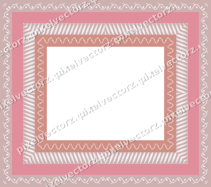 Decorative picture frame border in pale pink with ivy scroll