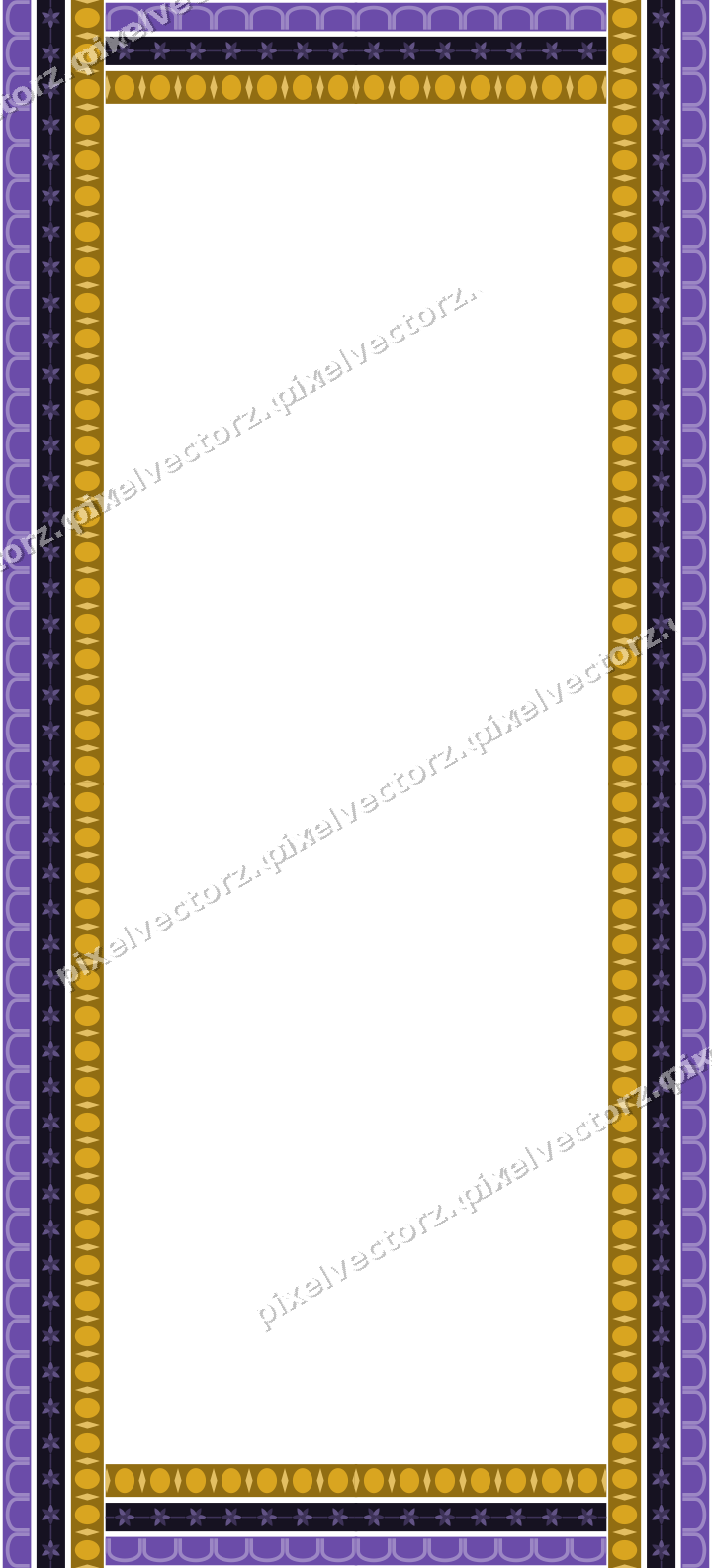 Decorative picture frame border in amber and purple with egg and dart