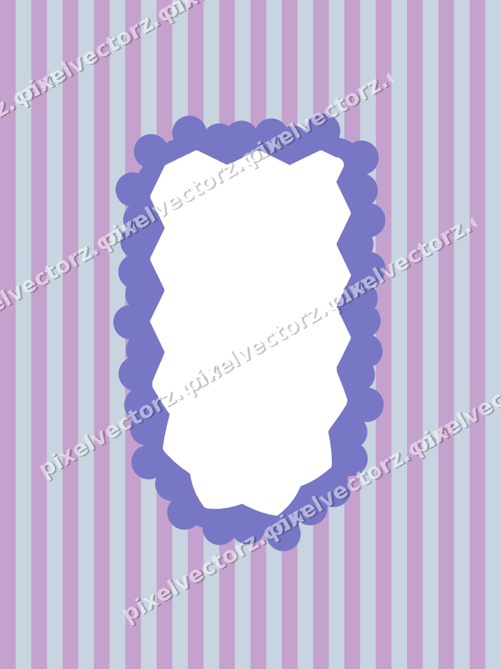 Decorative patterned mat frame in purple with vertical stripes