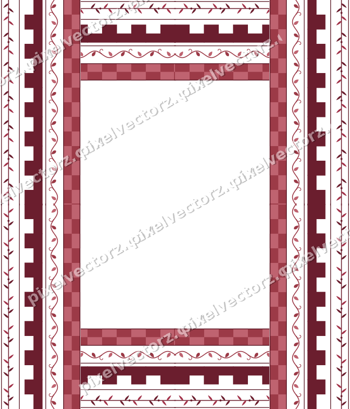 Decorative picture frame border in dark pink with laurel moulding