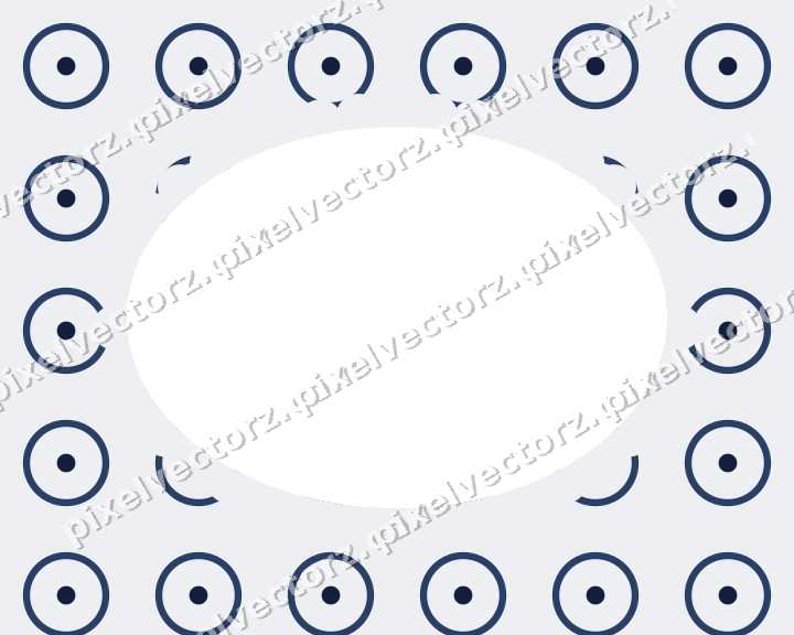 Decorative patterned mat frame in dark blue with ring pattern
