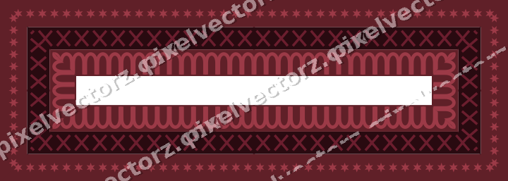 Decorative picture frame border in dark pink and red with star band