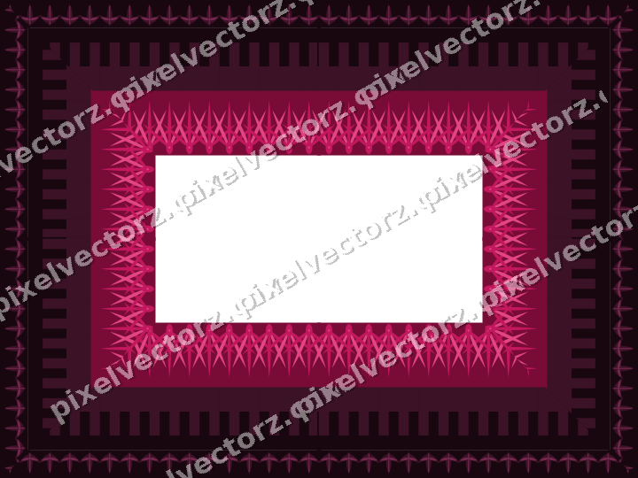 Decorative picture frame border in lime and pink with acanthus leaf