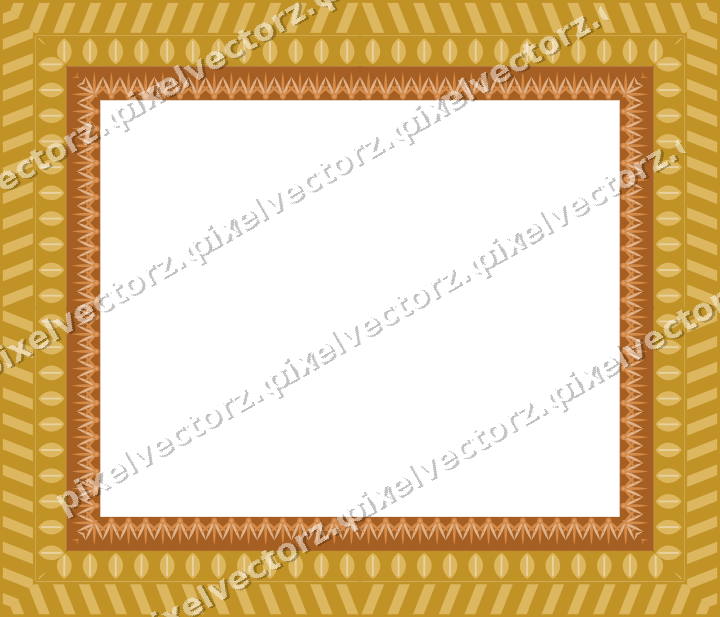Decorative picture frame border in orange and amber with diagonal band