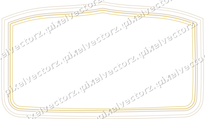 Decorative line art frame in lime and yellow with label plaque