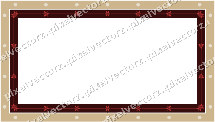 Decorative picture frame border in dark red with dot row
