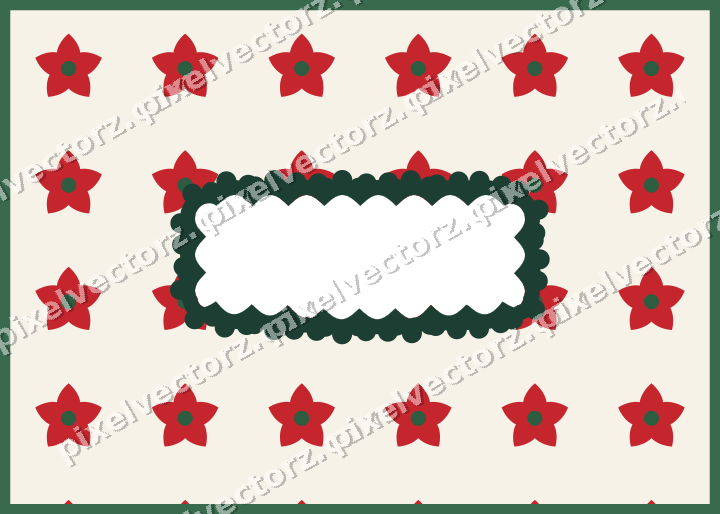 Decorative patterned mat frame in dark green with small blossoms