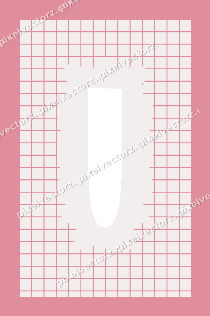 Decorative patterned mat frame in pale pink with grid check