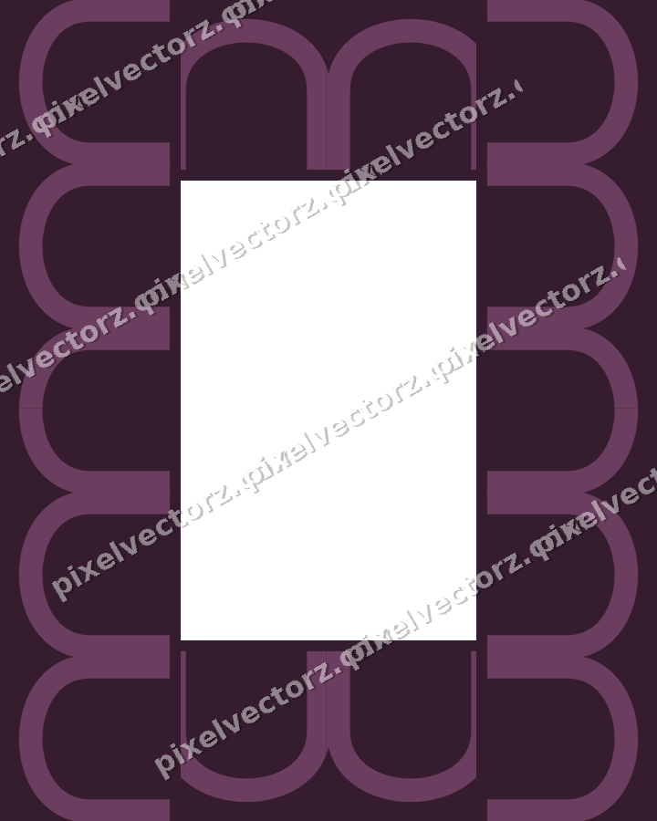 Decorative picture frame border in dark magenta with arcade frieze