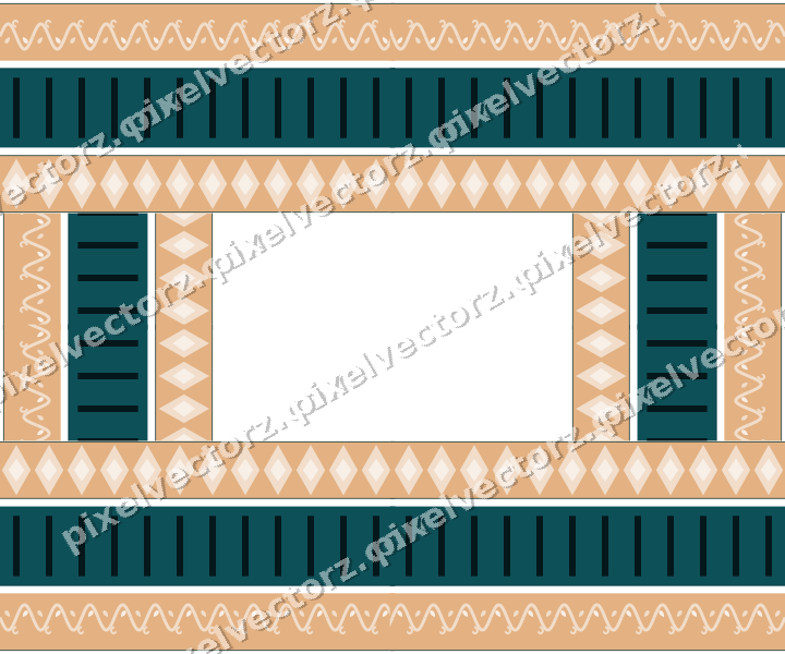Decorative picture frame border in dark teal with ivy scroll
