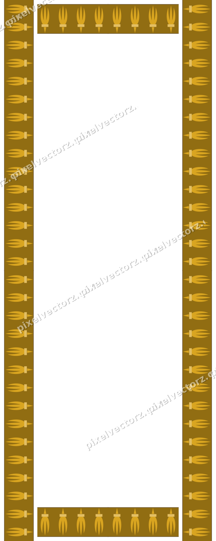 Decorative picture frame border in amber with fleur de lis band
