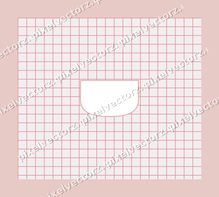 Decorative patterned mat frame in pale pink with grid check