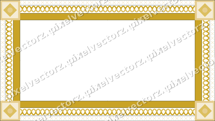 Decorative picture frame border in dark green with cross band