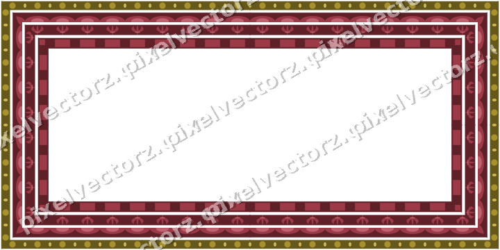 Decorative picture frame border in dark pink with bead and reel