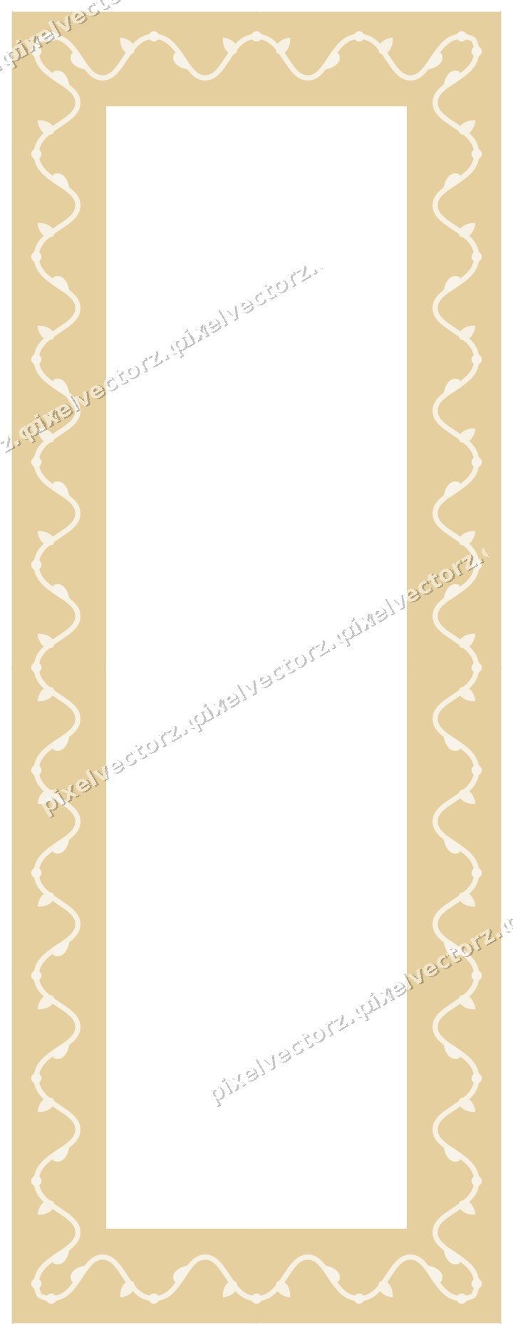 Decorative picture frame border in dark pink with scrolling vine