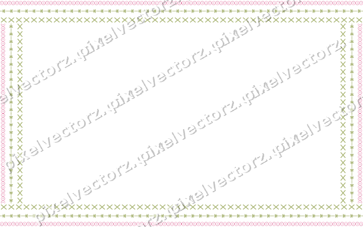 Decorative picture frame border in lime and pink with arabesque