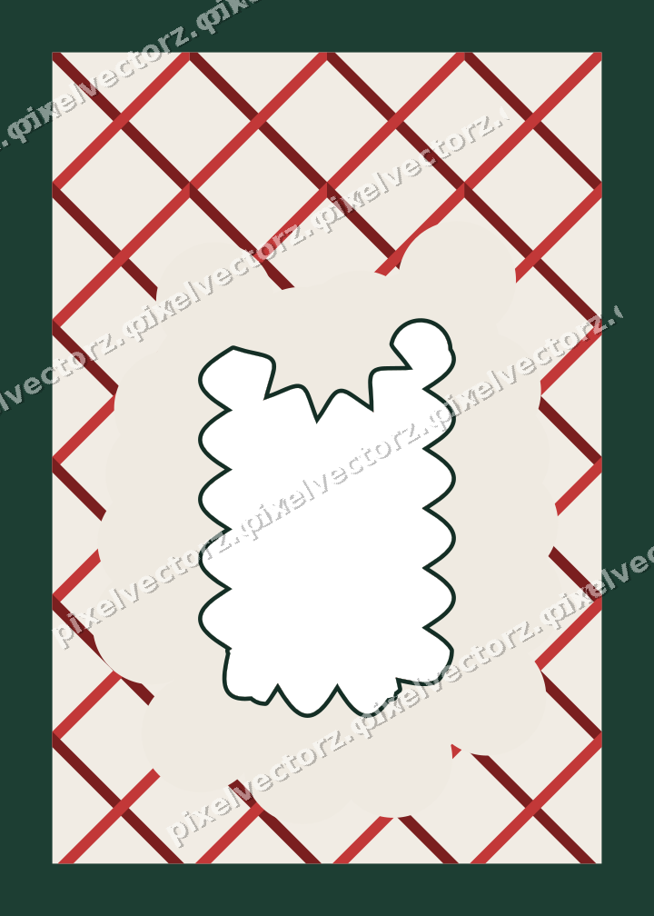 Decorative patterned mat frame in dark red with diagonal lattice