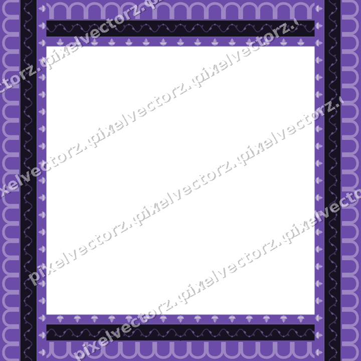 Decorative picture frame border in amber and purple with acanthus leaf