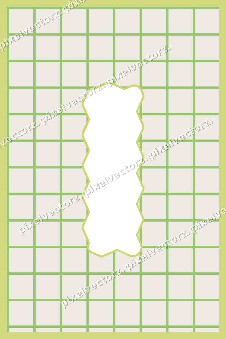 Decorative patterned mat frame in lime and yellow with grid check