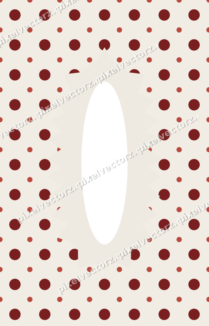 Decorative patterned mat frame in dark red with polka dots