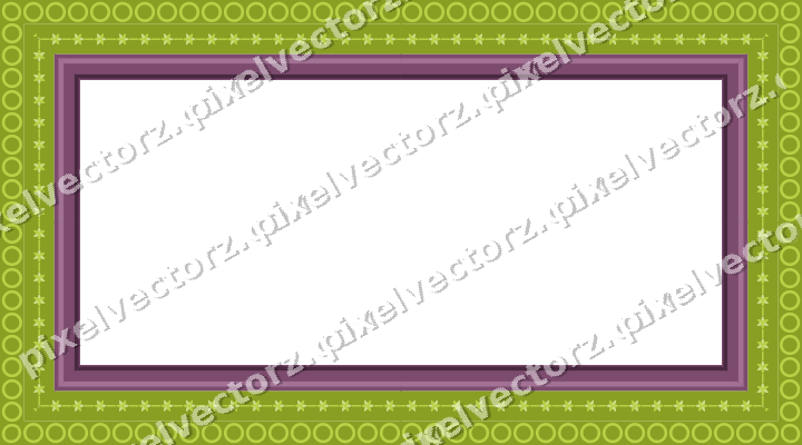 Decorative picture frame border in dark magenta with ring chain