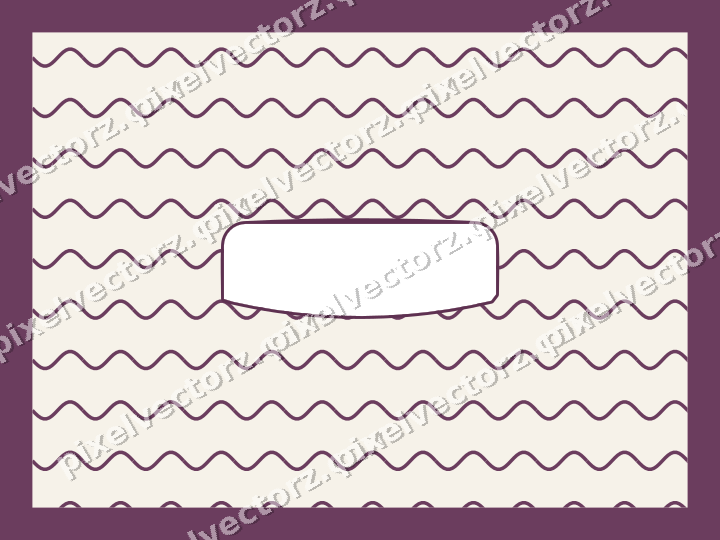 Decorative patterned mat frame in dark magenta with wavy lines