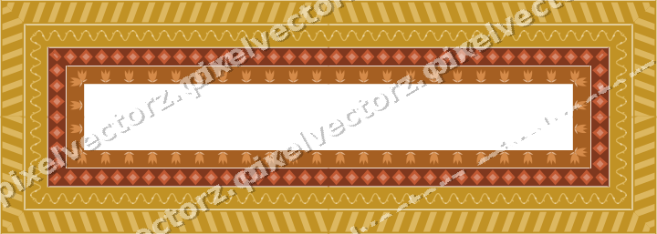 Decorative picture frame border in orange and amber with diagonal band
