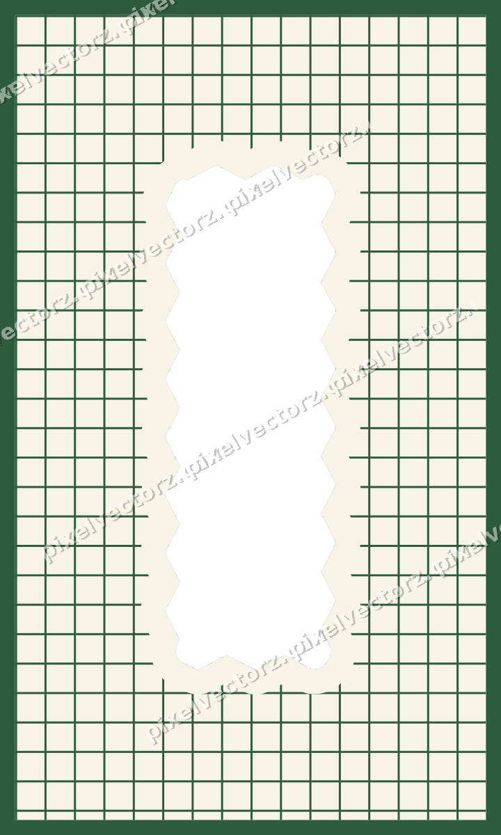 Decorative patterned mat frame in dark green and amber with grid check