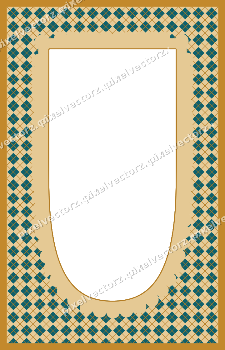 Decorative patterned mat frame in amber with argyle diamonds