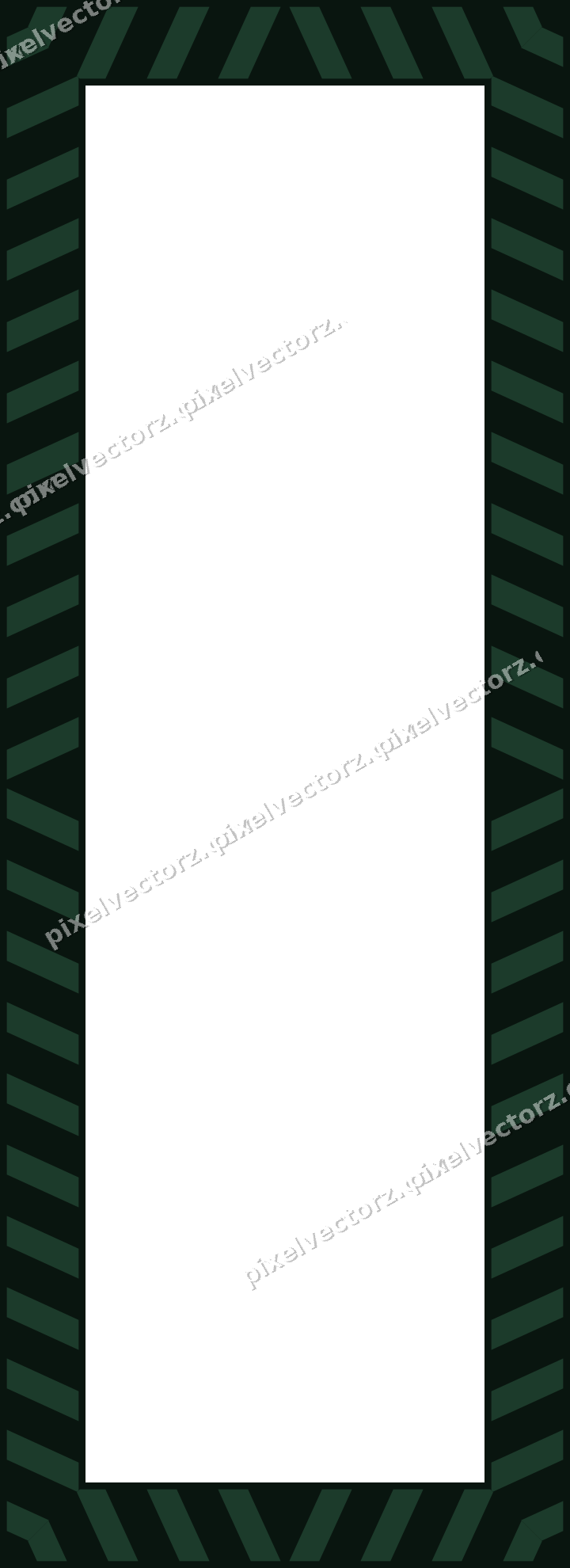 Decorative picture frame border in dark green with diagonal band