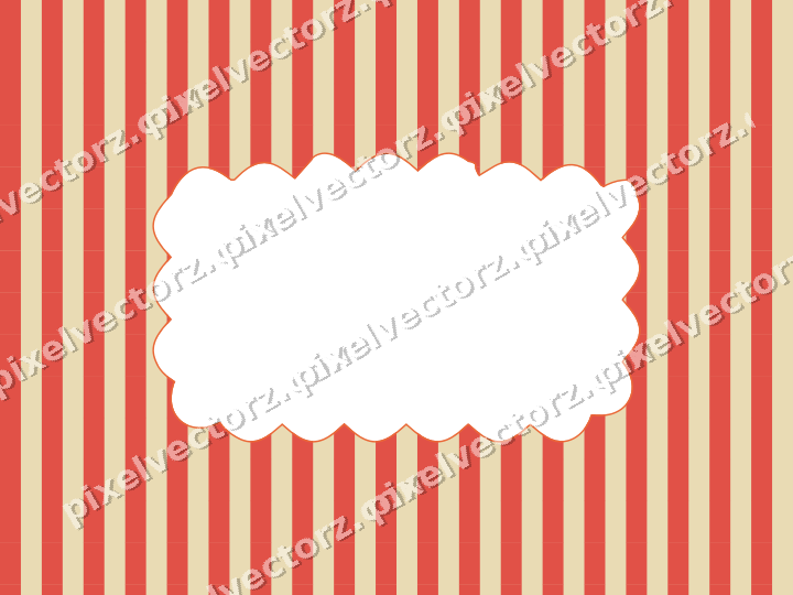 Decorative patterned mat frame in red and orange with vertical stripes