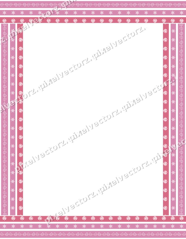 Decorative picture frame border in pale pink with spiral scroll