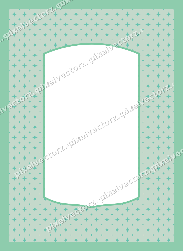 Decorative patterned mat frame in green and teal with sparkle pattern