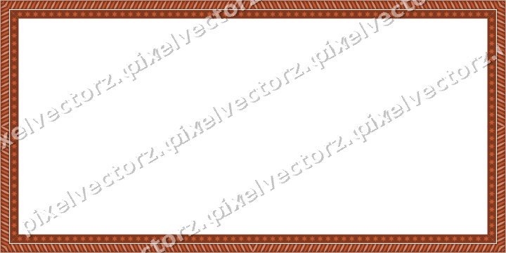 Decorative picture frame border in orange and amber with star band