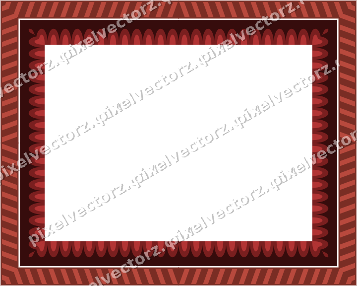 Decorative picture frame border in dark red with diagonal band