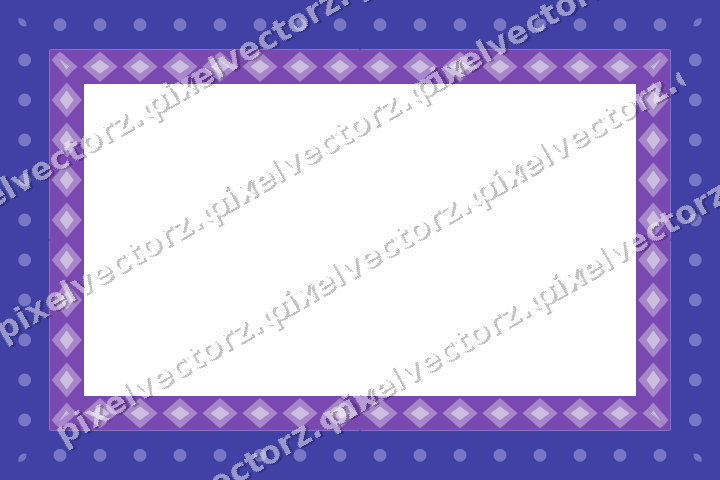 Decorative picture frame border in purple and blue with dot row