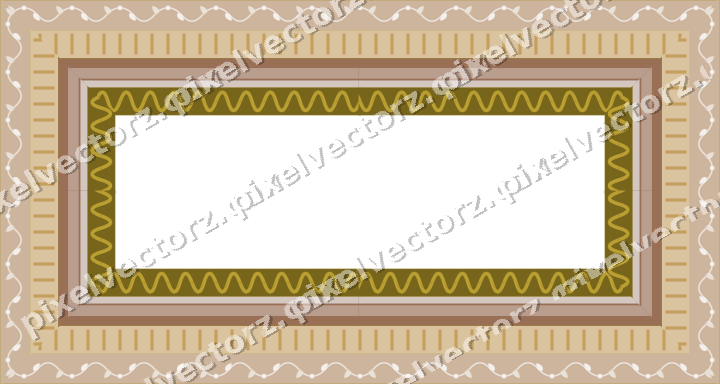 Decorative picture frame border in amber with scrolling vine