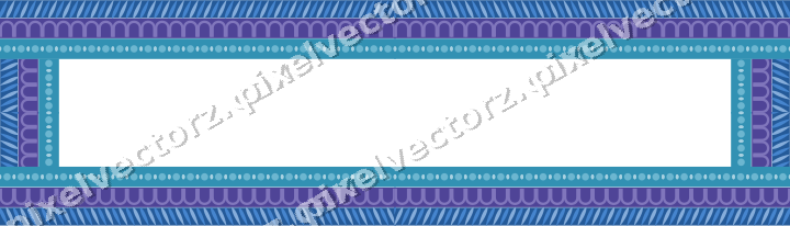 Decorative picture frame border in blue and cyan with rope moulding