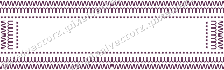 Decorative picture frame border in dark magenta with wave band