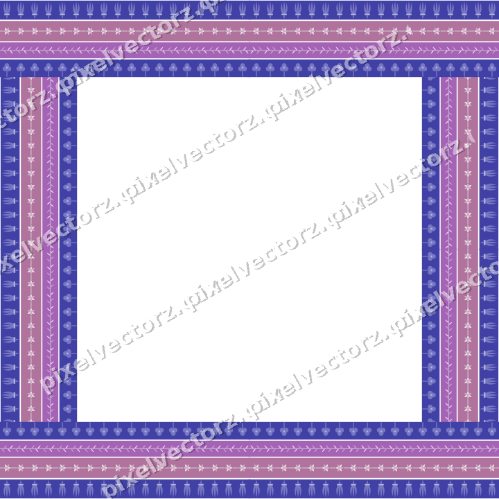 Decorative picture frame border in purple with fleur de lis band