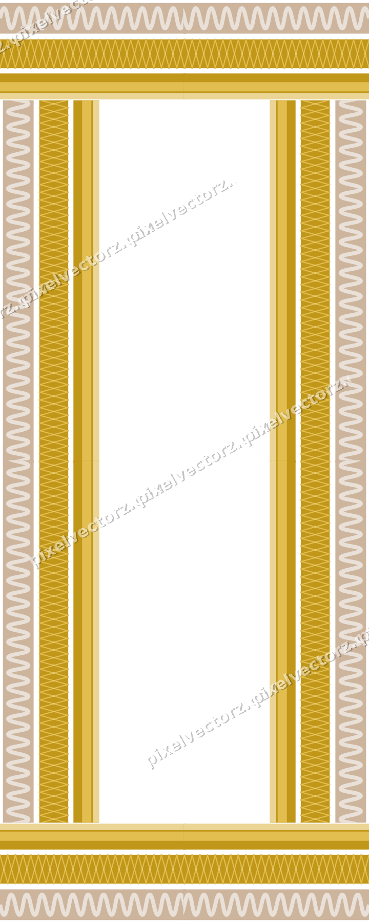 Decorative picture frame border in amber with lattice band
