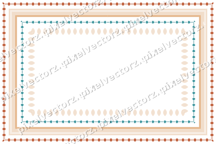 Decorative picture frame border in dark teal with bead and reel