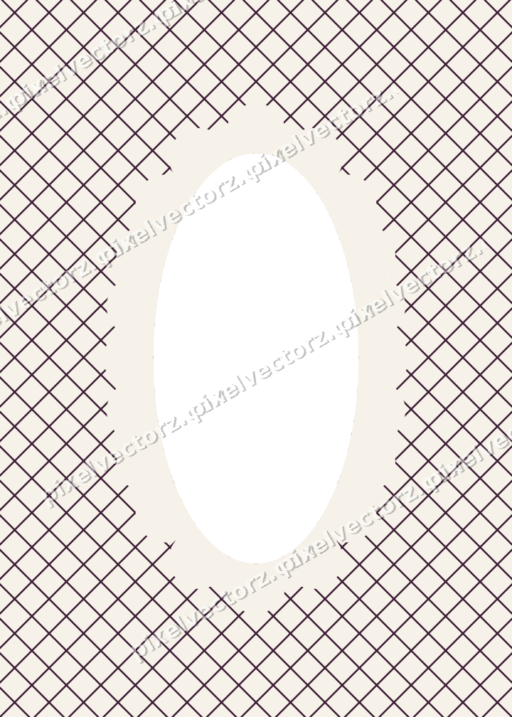 Decorative patterned mat frame in dark magenta with grid check