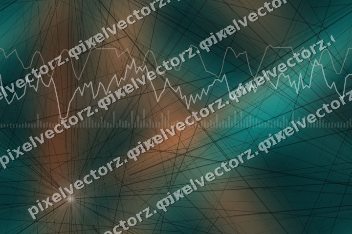 Nahtloser Neon Diagramm Hintergrund in Orange und Petrol