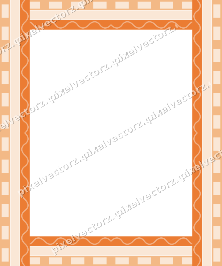 Decorative picture frame border in blue and orange with dentil