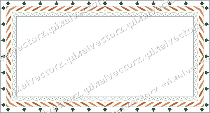 Decorative picture frame border in dark green with acanthus leaf
