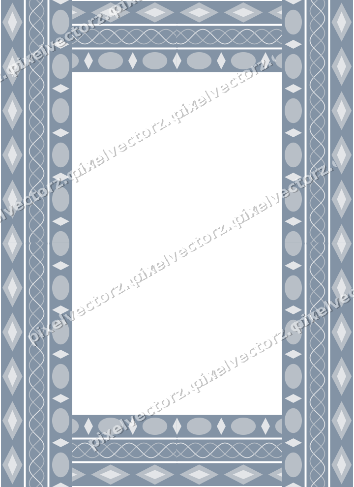 Decorative picture frame border in dark blue with diamond band