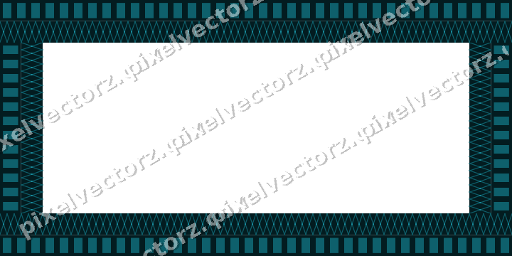 Decorative picture frame border in amber and dark teal with dentil
