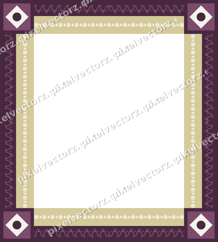Decorative picture frame border in dark magenta with ivy scroll