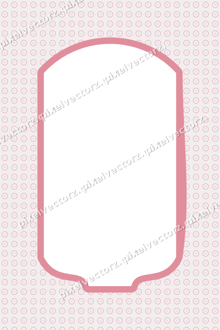 Decorative patterned mat frame in pale pink with ring pattern